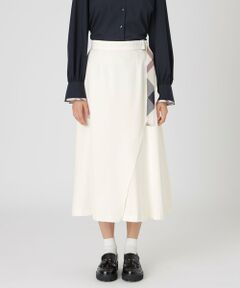 BLUE LABEL / BLACK LABEL CRESTBRIDGE / ブルーレーベル / ブラックレーベル・クレストブリッジ  ミニ・ひざ丈スカート | マットサテンアシンメトリースカート