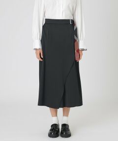 BLUE LABEL / BLACK LABEL CRESTBRIDGE / ブルーレーベル / ブラックレーベル・クレストブリッジ  ミニ・ひざ丈スカート | マットサテンアシンメトリースカート