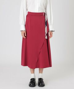 BLUE LABEL / BLACK LABEL CRESTBRIDGE / ブルーレーベル / ブラックレーベル・クレストブリッジ  ミニ・ひざ丈スカート | マットサテンアシンメトリースカート