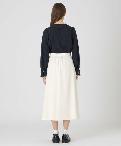 BLUE LABEL / BLACK LABEL CRESTBRIDGE / ブルーレーベル / ブラックレーベル・クレストブリッジ  ミニ・ひざ丈スカート | マットサテンアシンメトリースカート | 詳細3