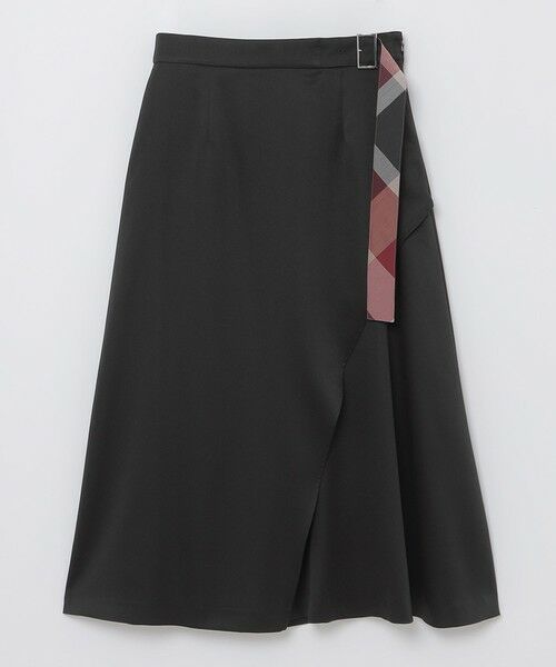 BLUE LABEL / BLACK LABEL CRESTBRIDGE / ブルーレーベル / ブラックレーベル・クレストブリッジ  ミニ・ひざ丈スカート | マットサテンアシンメトリースカート | 詳細16
