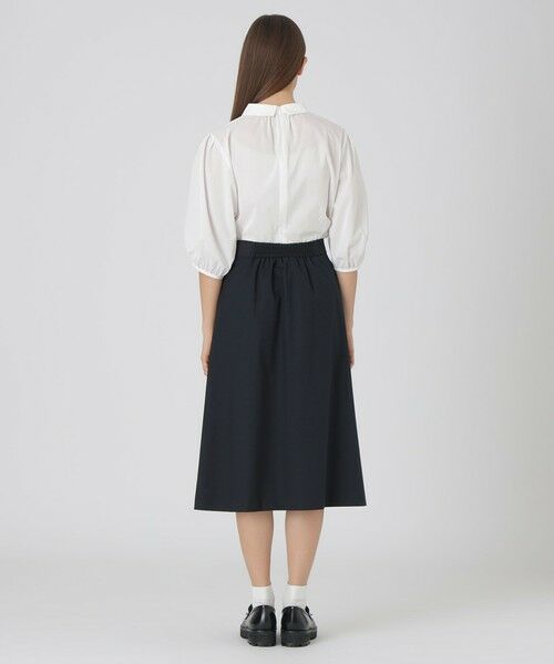 BLUE LABEL / BLACK LABEL CRESTBRIDGE / ブルーレーベル / ブラックレーベル・クレストブリッジ  ミニ・ひざ丈スカート | サイロスパンクリアツイルラップ風スカート | 詳細3