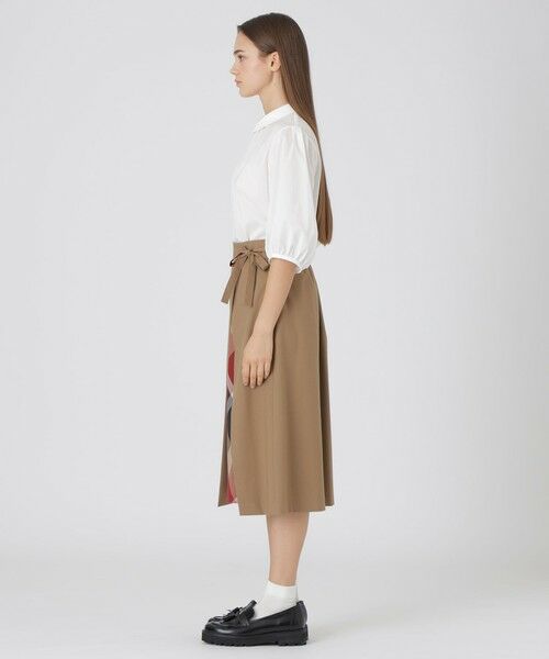 BLUE LABEL / BLACK LABEL CRESTBRIDGE / ブルーレーベル / ブラックレーベル・クレストブリッジ  ミニ・ひざ丈スカート | サイロスパンクリアツイルラップ風スカート | 詳細10