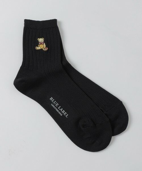 BLUE LABEL / BLACK LABEL CRESTBRIDGE / ブルーレーベル / ブラックレーベル・クレストブリッジ  その他小物 | BEAR刺繍ソックス（ブラック）