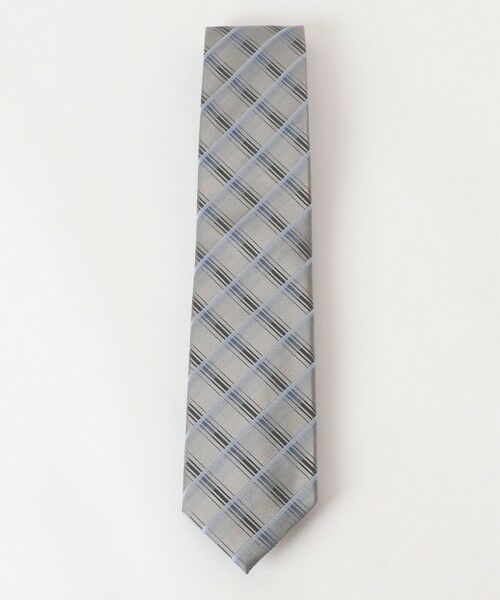 BLUE LABEL / BLACK LABEL CRESTBRIDGE / ブルーレーベル / ブラックレーベル・クレストブリッジ  ネクタイ | インポートサテンサックスチェックタイ（ベージュ7）