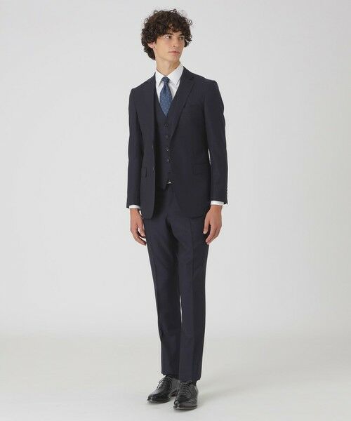 BLUE LABEL / BLACK LABEL CRESTBRIDGE / ブルーレーベル / ブラックレーベル・クレストブリッジ セットアップ | ダークネイビーシャドーストライプスリーピーススーツ | 詳細1