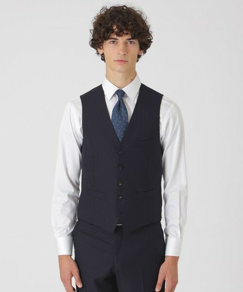 BLUE LABEL / BLACK LABEL CRESTBRIDGE / ブルーレーベル / ブラックレーベル・クレストブリッジ セットアップ | ダークネイビーシャドーストライプスリーピーススーツ | 詳細4