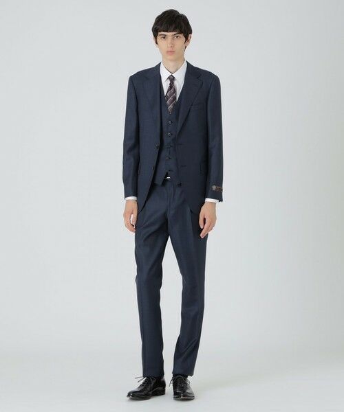 BLUE LABEL / BLACK LABEL CRESTBRIDGE / ブルーレーベル / ブラックレーベル・クレストブリッジ セットアップ | 【一部店舗限定】TALLIA DI DELFINO マイクロマルチカラーネイビースリーピーススーツ | 詳細1
