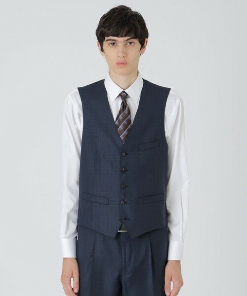 BLUE LABEL / BLACK LABEL CRESTBRIDGE / ブルーレーベル / ブラックレーベル・クレストブリッジ セットアップ | 【一部店舗限定】TALLIA DI DELFINO マイクロマルチカラーネイビースリーピーススーツ | 詳細4