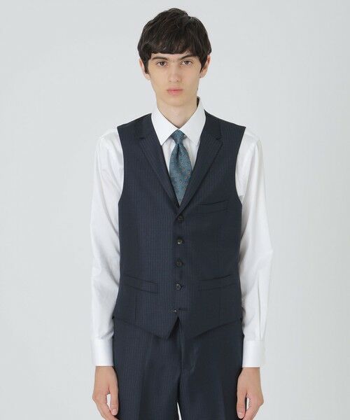 BLUE LABEL / BLACK LABEL CRESTBRIDGE / ブルーレーベル / ブラックレーベル・クレストブリッジ セットアップ | 【一部店舗限定】Zegna ELECTAネイビーシャドーストライプスリーピーススーツ | 詳細4