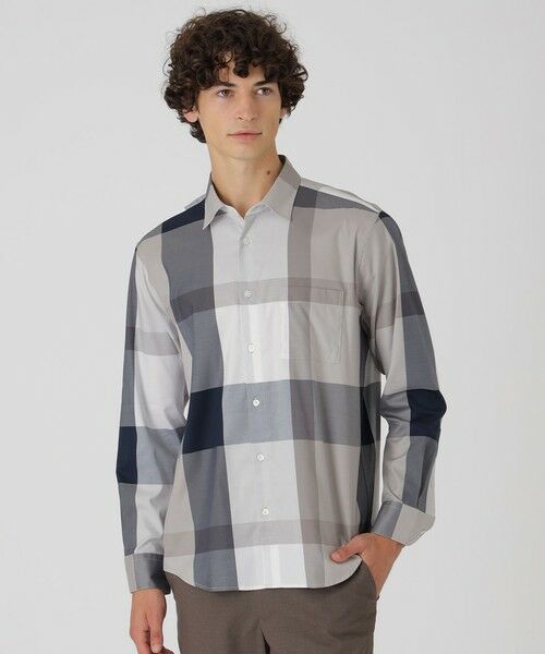 BLUE LABEL / BLACK LABEL CRESTBRIDGE / ブルーレーベル / ブラックレーベル・クレストブリッジ シャツ・ブラウス | コットンリヨセルクレストブリッジチェックシャツ(オフホワイト2)