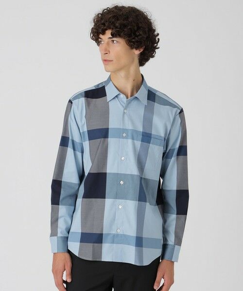 BLUE LABEL / BLACK LABEL CRESTBRIDGE / ブルーレーベル / ブラックレーベル・クレストブリッジ シャツ・ブラウス | コットンリヨセルクレストブリッジチェックシャツ(ライトブルー3)