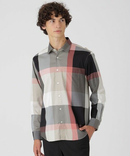 BLUE LABEL / BLACK LABEL CRESTBRIDGE / ブルーレーベル / ブラックレーベル・クレストブリッジ シャツ・ブラウス | コットンリヨセルクレストブリッジチェックシャツ(ベージュ4)