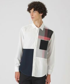 BLUE LABEL / BLACK LABEL CRESTBRIDGE / ブルーレーベル / ブラックレーベル・クレストブリッジ  シャツ・ブラウス | クレストブリッジチェックニットドッキングシャツ