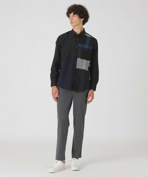 BLUE LABEL / BLACK LABEL CRESTBRIDGE / ブルーレーベル / ブラックレーベル・クレストブリッジ シャツ・ブラウス | クレストブリッジチェックニットドッキングシャツ | 詳細7
