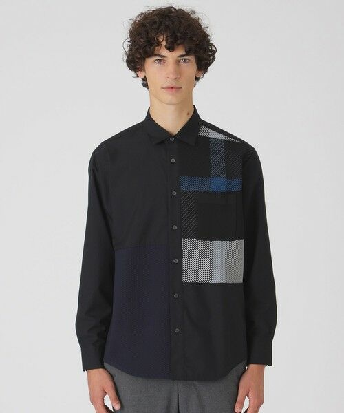 BLUE LABEL / BLACK LABEL CRESTBRIDGE / ブルーレーベル / ブラックレーベル・クレストブリッジ シャツ・ブラウス | クレストブリッジチェックニットドッキングシャツ | 詳細8