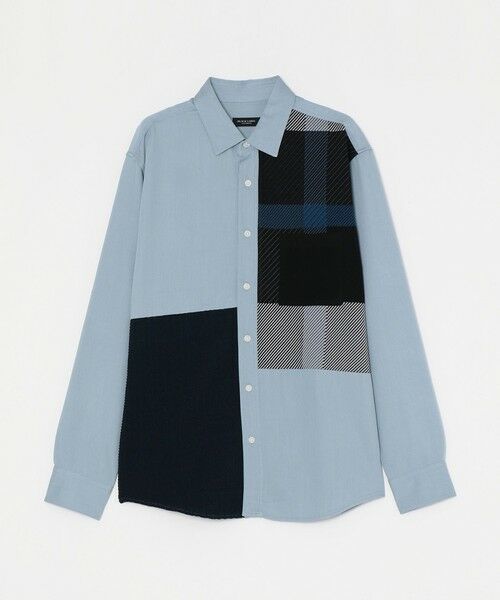 BLUE LABEL / BLACK LABEL CRESTBRIDGE / ブルーレーベル / ブラックレーベル・クレストブリッジ シャツ・ブラウス | デニムライクニットドッキングシャツ | 詳細6