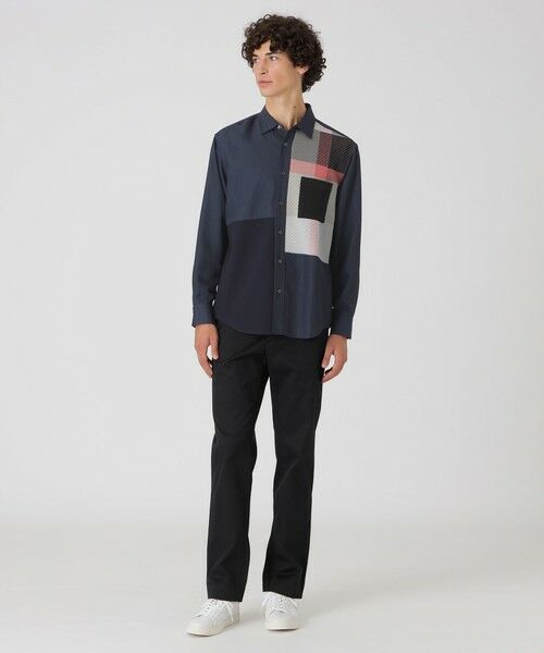 BLUE LABEL / BLACK LABEL CRESTBRIDGE / ブルーレーベル / ブラックレーベル・クレストブリッジ シャツ・ブラウス | デニムライクニットドッキングシャツ | 詳細7