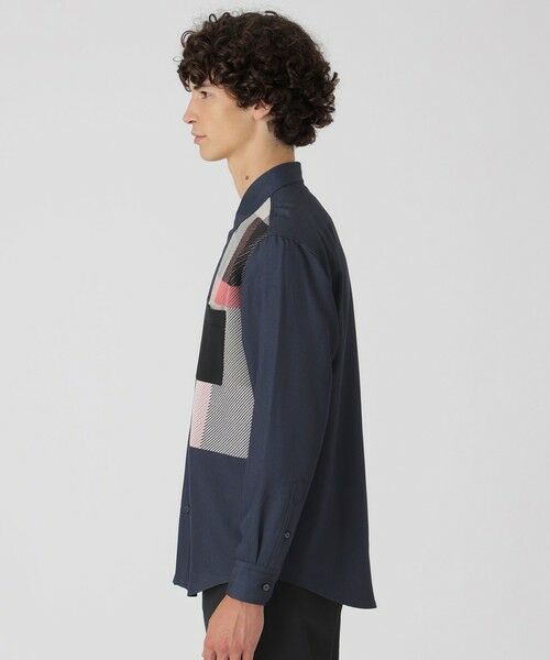 BLUE LABEL / BLACK LABEL CRESTBRIDGE / ブルーレーベル / ブラックレーベル・クレストブリッジ シャツ・ブラウス | デニムライクニットドッキングシャツ | 詳細9