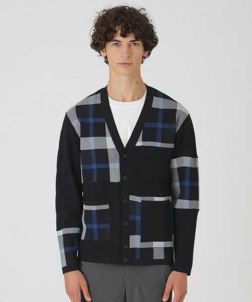 BLUE LABEL / BLACK LABEL CRESTBRIDGE / ブルーレーベル / ブラックレーベル・クレストブリッジ ニット・セーター | パッチワークチェックカーディガン | 詳細2