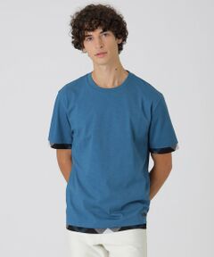 BLUE LABEL / BLACK LABEL CRESTBRIDGE / ブルーレーベル / ブラックレーベル・クレストブリッジ  カットソー | チェックレイヤードマーセライズスラブTシャツ