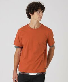 BLUE LABEL / BLACK LABEL CRESTBRIDGE / ブルーレーベル / ブラックレーベル・クレストブリッジ  カットソー | チェックレイヤードマーセライズスラブTシャツ