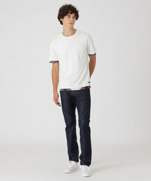 BLUE LABEL / BLACK LABEL CRESTBRIDGE / ブルーレーベル / ブラックレーベル・クレストブリッジ  カットソー | チェックレイヤードマーセライズスラブTシャツ | 詳細1