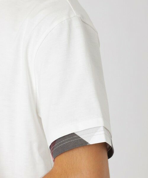BLUE LABEL / BLACK LABEL CRESTBRIDGE / ブルーレーベル / ブラックレーベル・クレストブリッジ  カットソー | チェックレイヤードマーセライズスラブTシャツ | 詳細5