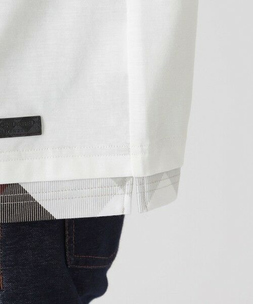 BLUE LABEL / BLACK LABEL CRESTBRIDGE / ブルーレーベル / ブラックレーベル・クレストブリッジ  カットソー | チェックレイヤードマーセライズスラブTシャツ | 詳細6