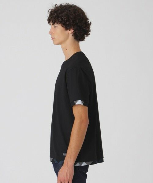 BLUE LABEL / BLACK LABEL CRESTBRIDGE / ブルーレーベル / ブラックレーベル・クレストブリッジ  カットソー | チェックレイヤードマーセライズスラブTシャツ | 詳細11