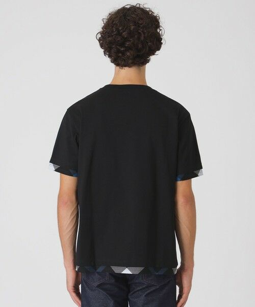 BLUE LABEL / BLACK LABEL CRESTBRIDGE / ブルーレーベル / ブラックレーベル・クレストブリッジ  カットソー | チェックレイヤードマーセライズスラブTシャツ | 詳細12