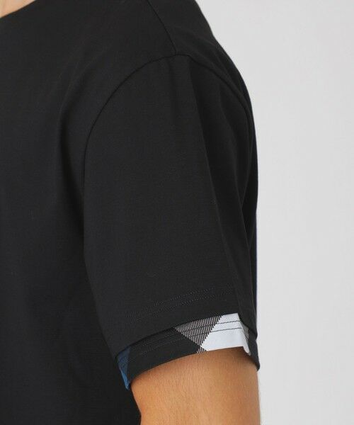 BLUE LABEL / BLACK LABEL CRESTBRIDGE / ブルーレーベル / ブラックレーベル・クレストブリッジ  カットソー | チェックレイヤードマーセライズスラブTシャツ | 詳細13