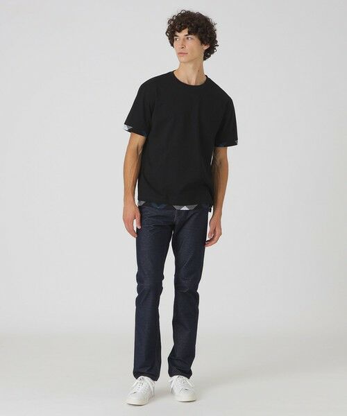 BLUE LABEL / BLACK LABEL CRESTBRIDGE / ブルーレーベル / ブラックレーベル・クレストブリッジ  カットソー | チェックレイヤードマーセライズスラブTシャツ | 詳細9