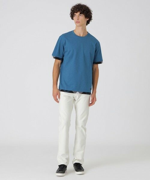 BLUE LABEL / BLACK LABEL CRESTBRIDGE / ブルーレーベル / ブラックレーベル・クレストブリッジ  カットソー | チェックレイヤードマーセライズスラブTシャツ | 詳細17
