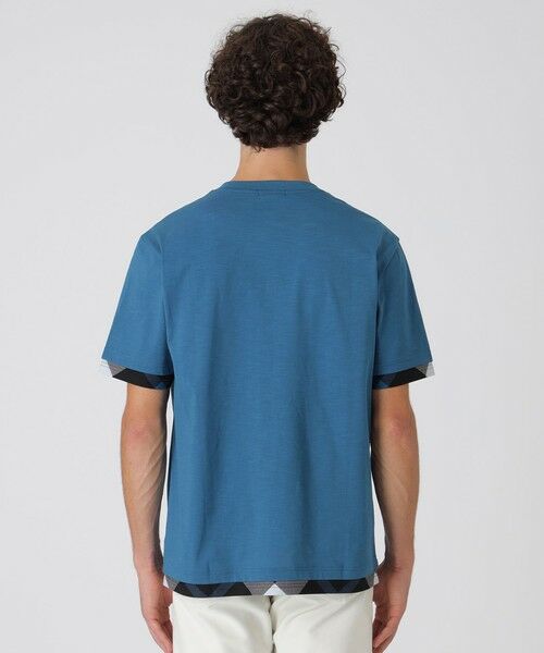 BLUE LABEL / BLACK LABEL CRESTBRIDGE / ブルーレーベル / ブラックレーベル・クレストブリッジ  カットソー | チェックレイヤードマーセライズスラブTシャツ | 詳細20