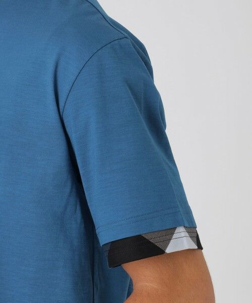 BLUE LABEL / BLACK LABEL CRESTBRIDGE / ブルーレーベル / ブラックレーベル・クレストブリッジ  カットソー | チェックレイヤードマーセライズスラブTシャツ | 詳細21