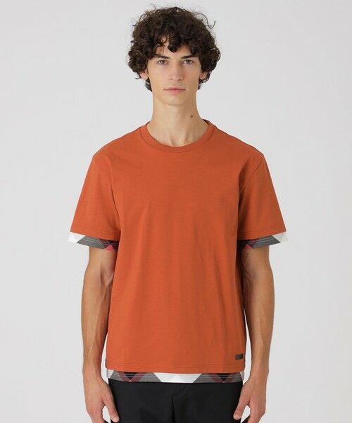 BLUE LABEL / BLACK LABEL CRESTBRIDGE / ブルーレーベル / ブラックレーベル・クレストブリッジ  カットソー | チェックレイヤードマーセライズスラブTシャツ | 詳細26