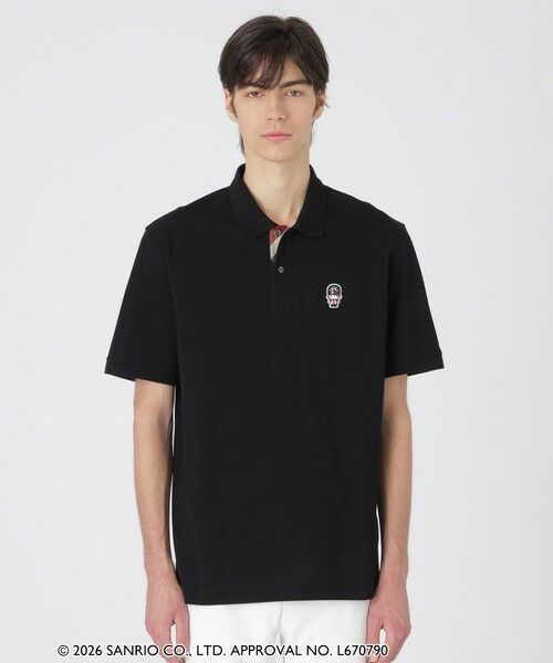 BLUE LABEL / BLACK LABEL CRESTBRIDGE / ブルーレーベル / ブラックレーベル・クレストブリッジ  カットソー | 【一部店舗限定】【ハローキティコラボ】クレストブリッジガーズマンキティワッペンポロシャツ（ブラック）