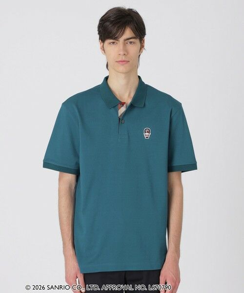 BLUE LABEL / BLACK LABEL CRESTBRIDGE / ブルーレーベル / ブラックレーベル・クレストブリッジ  カットソー | 【一部店舗限定】【ハローキティコラボ】クレストブリッジガーズマンキティワッペンポロシャツ（ブルー4）