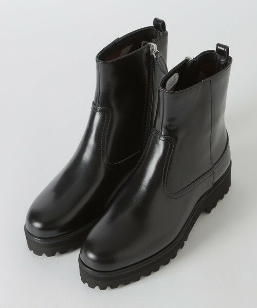 BLUE LABEL / BLACK LABEL CRESTBRIDGE / ブルーレーベル / ブラックレーベル・クレストブリッジ  フラットシューズ | ショートブーツ（ブラック）