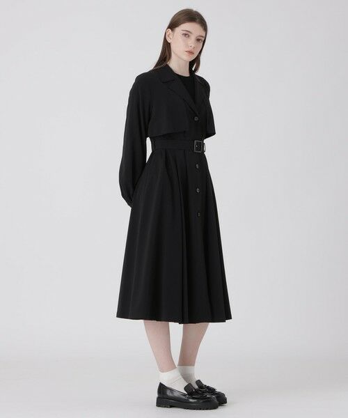 BLUE LABEL / BLACK LABEL CRESTBRIDGE / ブルーレーベル / ブラックレーベル・クレストブリッジ その他アウター | ストレッチツイルドレスコート(ブラック)