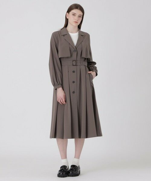BLUE LABEL / BLACK LABEL CRESTBRIDGE / ブルーレーベル / ブラックレーベル・クレストブリッジ その他アウター | ストレッチツイルドレスコート(ブラウン1)