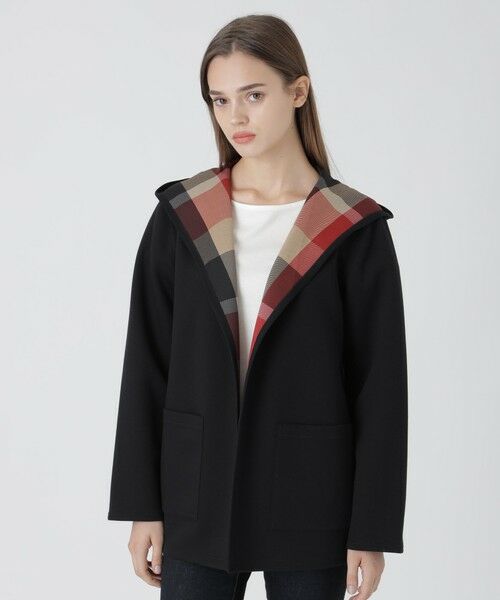BLUE LABEL / BLACK LABEL CRESTBRIDGE / ブルーレーベル / ブラックレーベル・クレストブリッジ  その他アウター | リバーシブルダンボールコーディガン（ブラック）