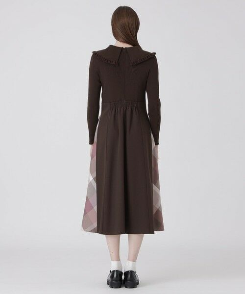 BLUE LABEL / BLACK LABEL CRESTBRIDGE / ブルーレーベル / ブラックレーベル・クレストブリッジ  ドレス | パーシャルチェックニットコンビドレス | 詳細2