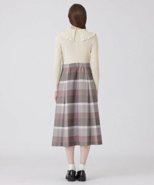 BLUE LABEL / BLACK LABEL CRESTBRIDGE / ブルーレーベル / ブラックレーベル・クレストブリッジ ドレス | クレストブリッジチェックニットコンビドレス | 詳細2