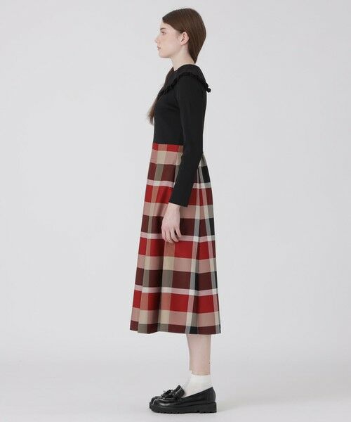 BLUE LABEL / BLACK LABEL CRESTBRIDGE / ブルーレーベル / ブラックレーベル・クレストブリッジ ドレス | クレストブリッジチェックニットコンビドレス | 詳細8