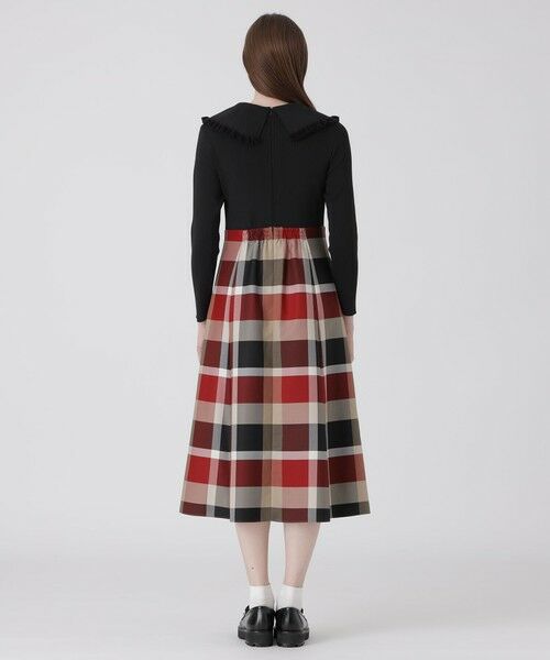 BLUE LABEL / BLACK LABEL CRESTBRIDGE / ブルーレーベル / ブラックレーベル・クレストブリッジ ドレス | クレストブリッジチェックニットコンビドレス | 詳細9