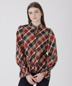 BLUE LABEL / BLACK LABEL CRESTBRIDGE / ブルーレーベル / ブラックレーベル・クレストブリッジ  シャツ・ブラウス | クレストブリッジチェックキャンディスリーブブラウス
