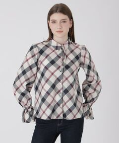 BLUE LABEL / BLACK LABEL CRESTBRIDGE / ブルーレーベル / ブラックレーベル・クレストブリッジ  シャツ・ブラウス | クレストブリッジチェックキャンディスリーブブラウス