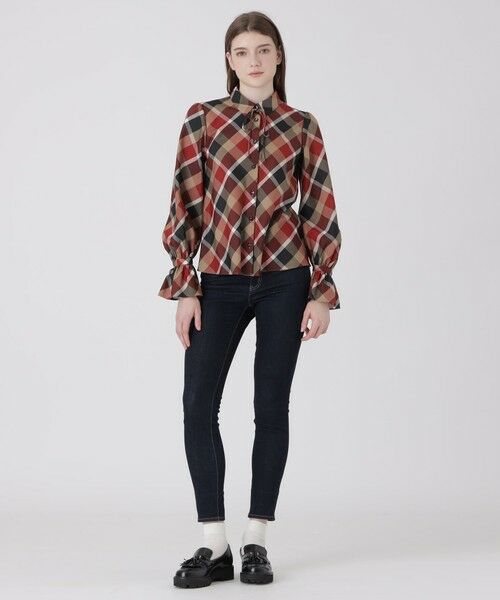 BLUE LABEL / BLACK LABEL CRESTBRIDGE / ブルーレーベル / ブラックレーベル・クレストブリッジ  シャツ・ブラウス | クレストブリッジチェックキャンディスリーブブラウス | 詳細1